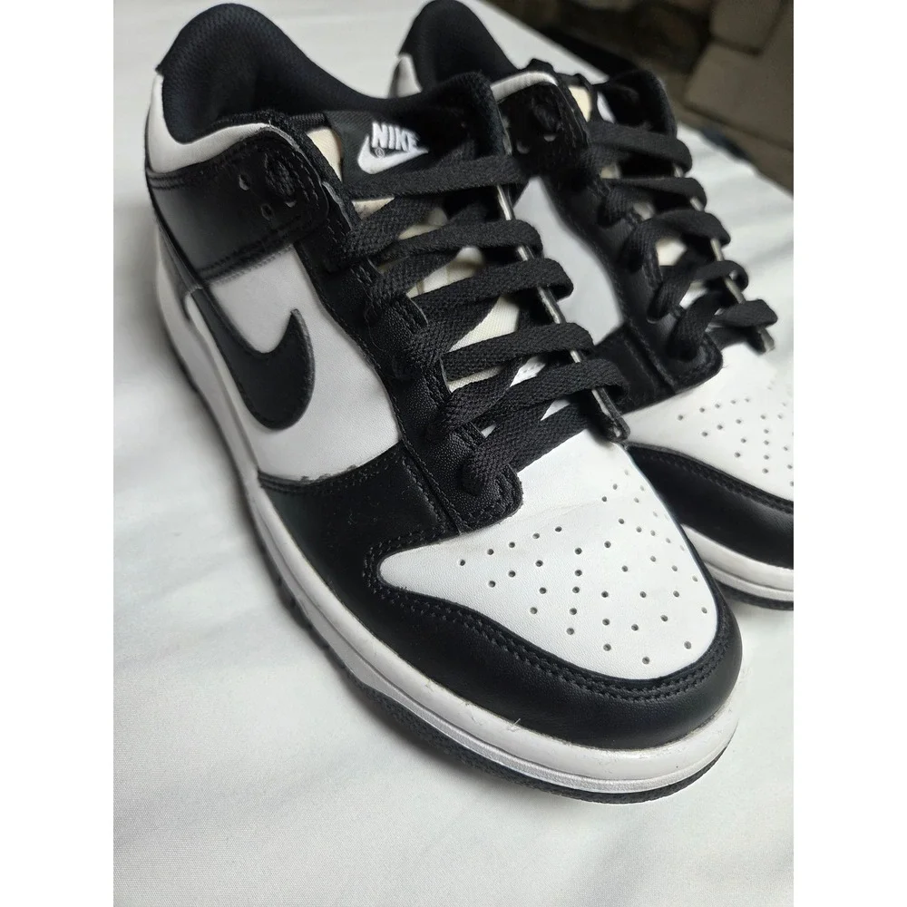 Nike Dunk Low Panda Black White Youth 5.5Y Womens 7 Mens 5.5 CW1590-100
